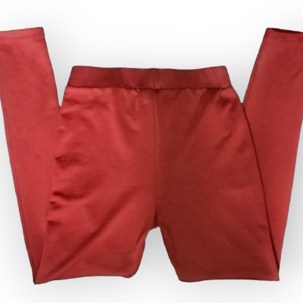 NWOT F21 wine-colored high-rise cigarette pants - Picture 2 of 6